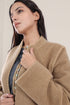 Short coat in furry wool blend
